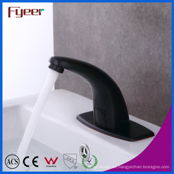 Fyeer New Kalt-und Warmwasser Waschbecken Black Sensor Tap mit Temperatur-Einstellventil